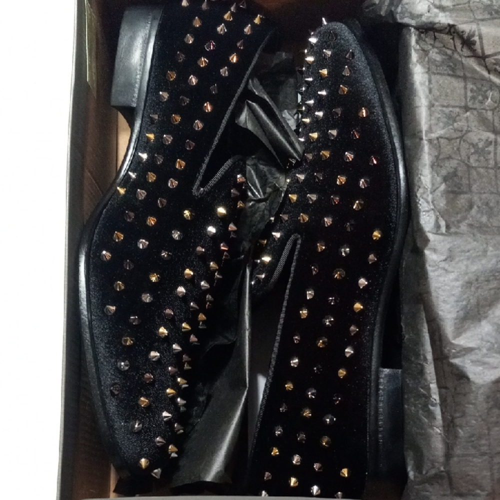Aspire Black Studded Women's Loafers
